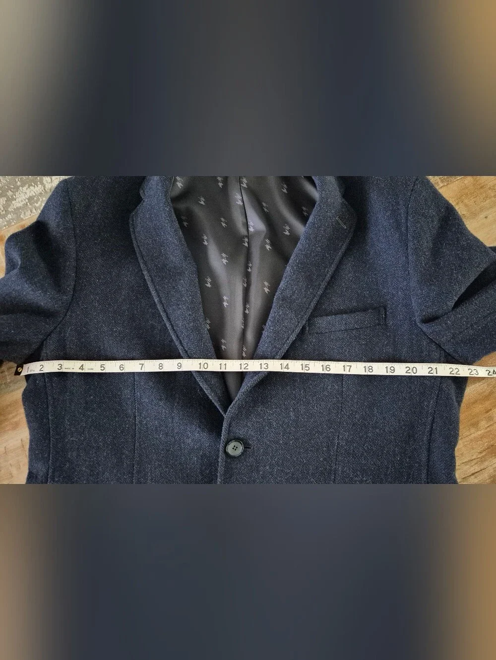 Tremelo Culture Navy Blue Wool 2-Button Blazer Jacket Size XL